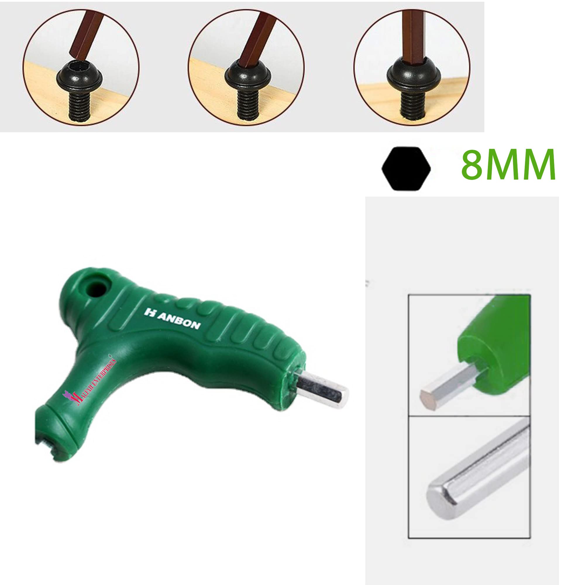 Malfah T Handle Hex Key 8 mm Allen Key Set 652308 : Amazon.in